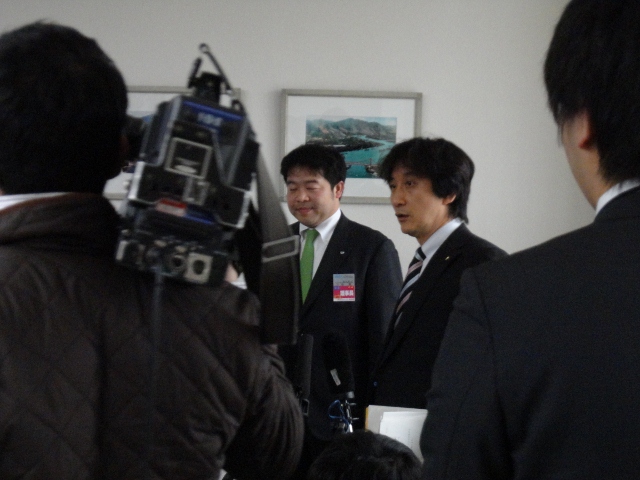 市長訪問(がれき受入提言書)